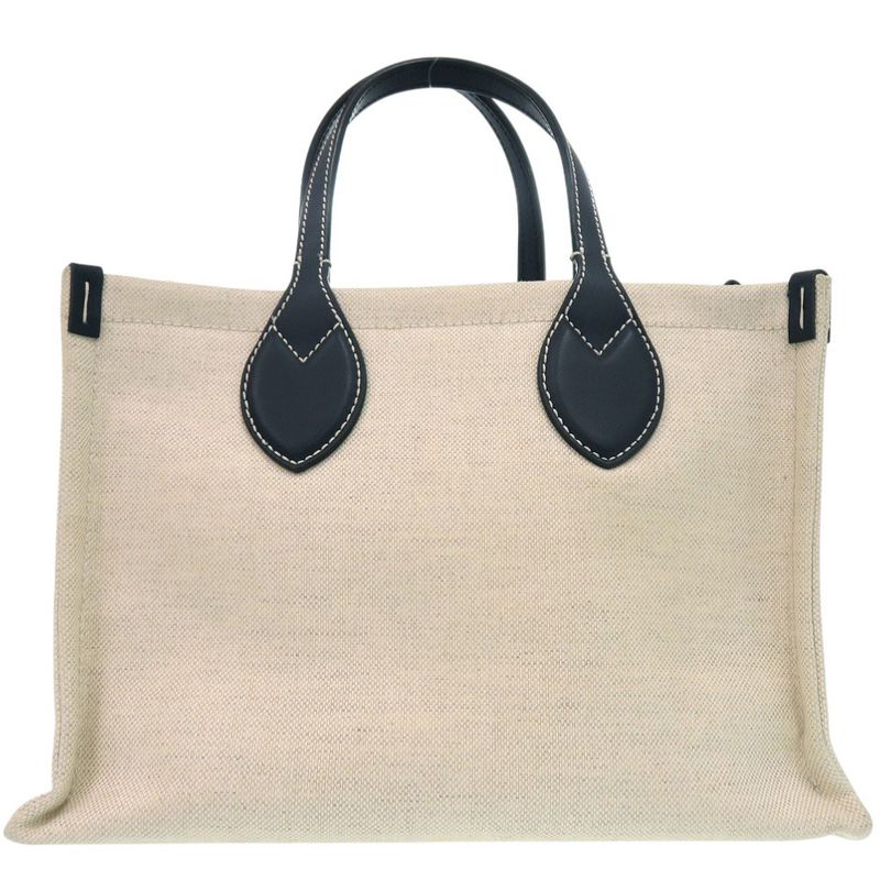 Gucci 2-Way Print Medium Tote Bag Canvas Leather Natural 0811 — view 4