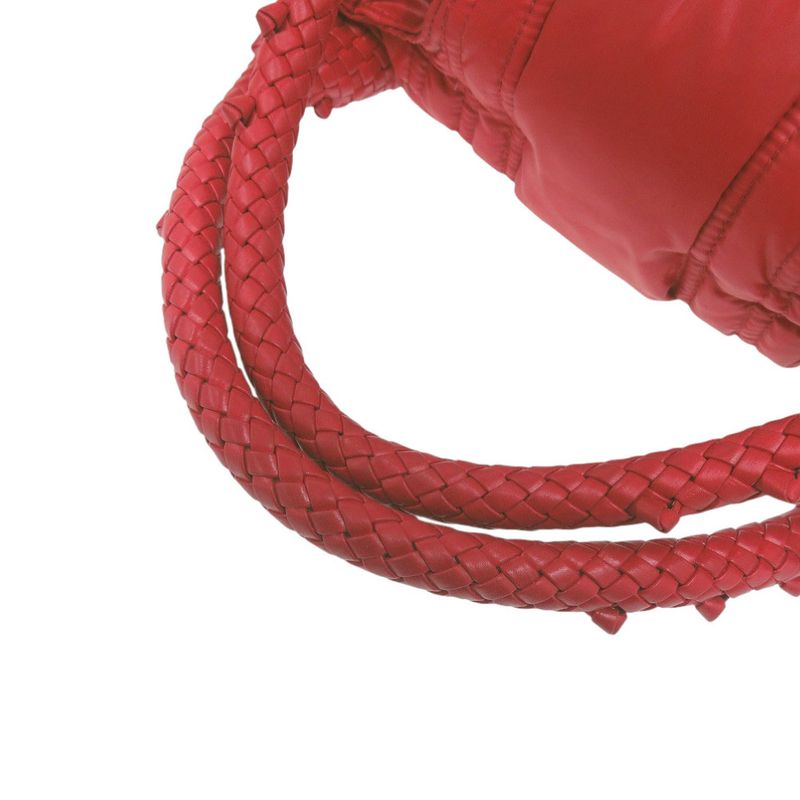 Fendi Moncler Spy Bag Handbag Nylon Leather Red 2180 — view 8
