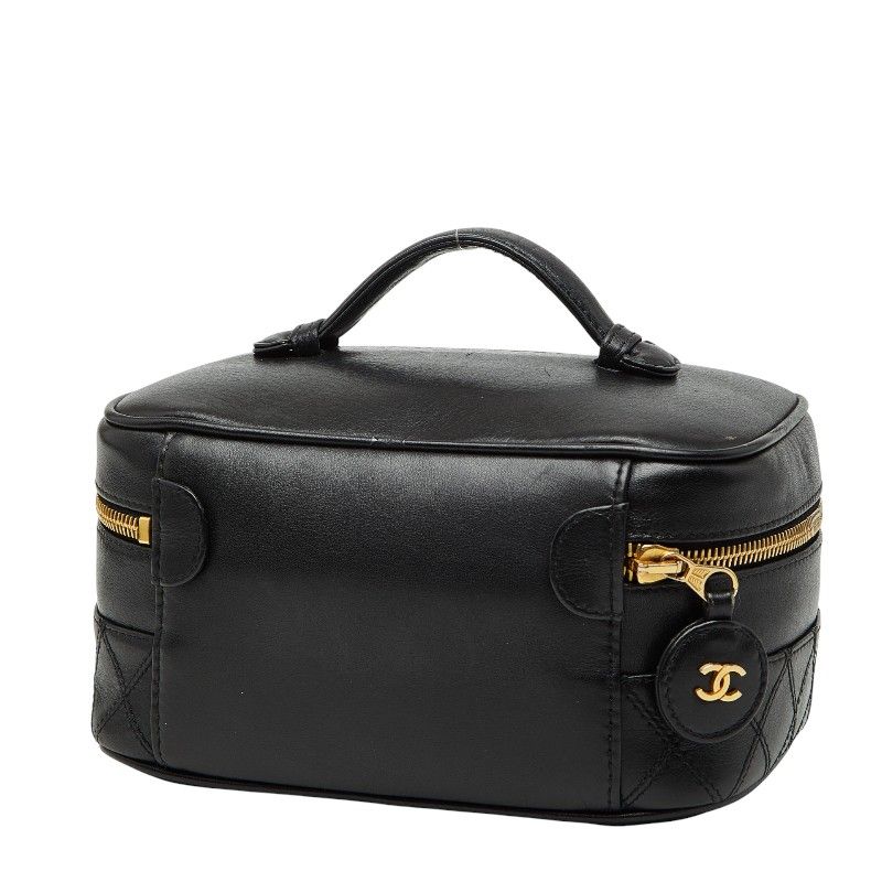 Chanel Bicolore Vanity Bag Handbag Black Lambskin — view 3