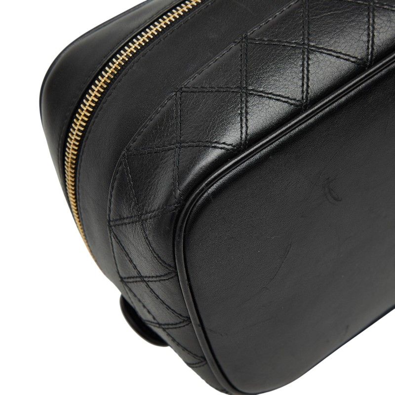 Chanel Bicolore Vanity Bag Handbag Black Lambskin — view 7
