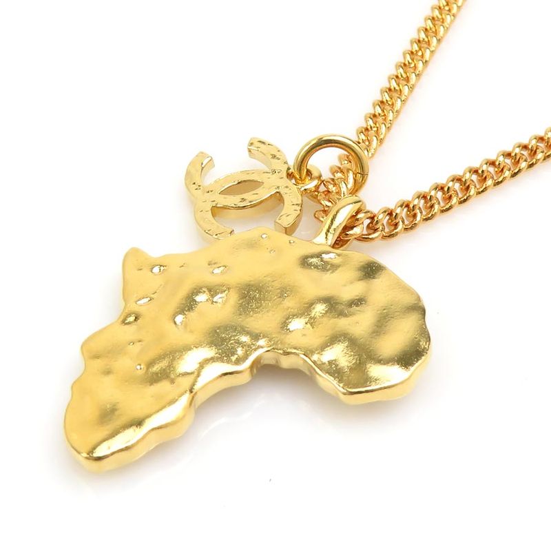 Chanel Camellia Gold Pendant Necklace — view 5