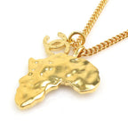 Chanel Camellia Gold Pendant Necklace — view 5