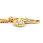Chanel Camellia Gold Pendant Necklace — view 3