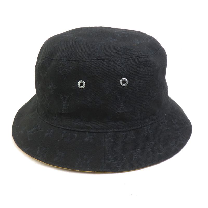 Louis Vuitton Monogram Size 58 Black Hat — view 2