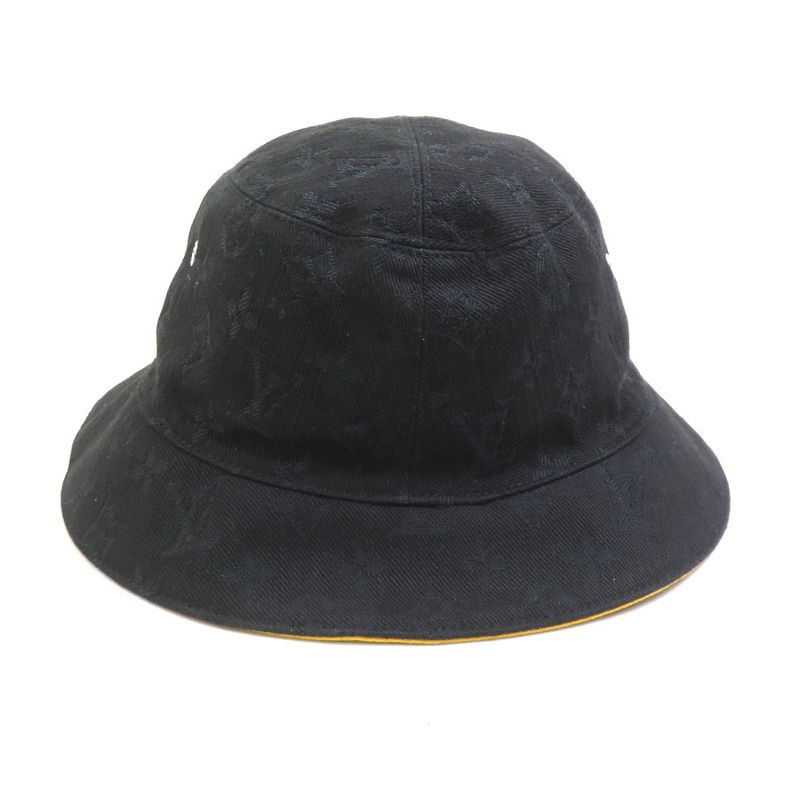 Louis Vuitton Monogram Size 58 Black Hat — view 3