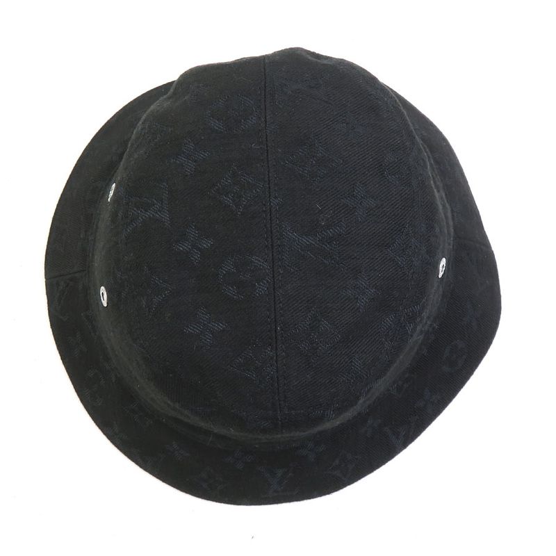 Louis Vuitton Monogram Size 58 Black Hat — view 4