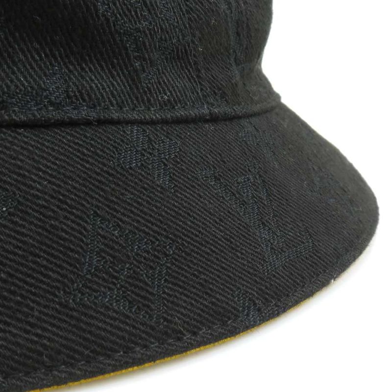 Louis Vuitton Monogram Size 58 Black Hat — view 6