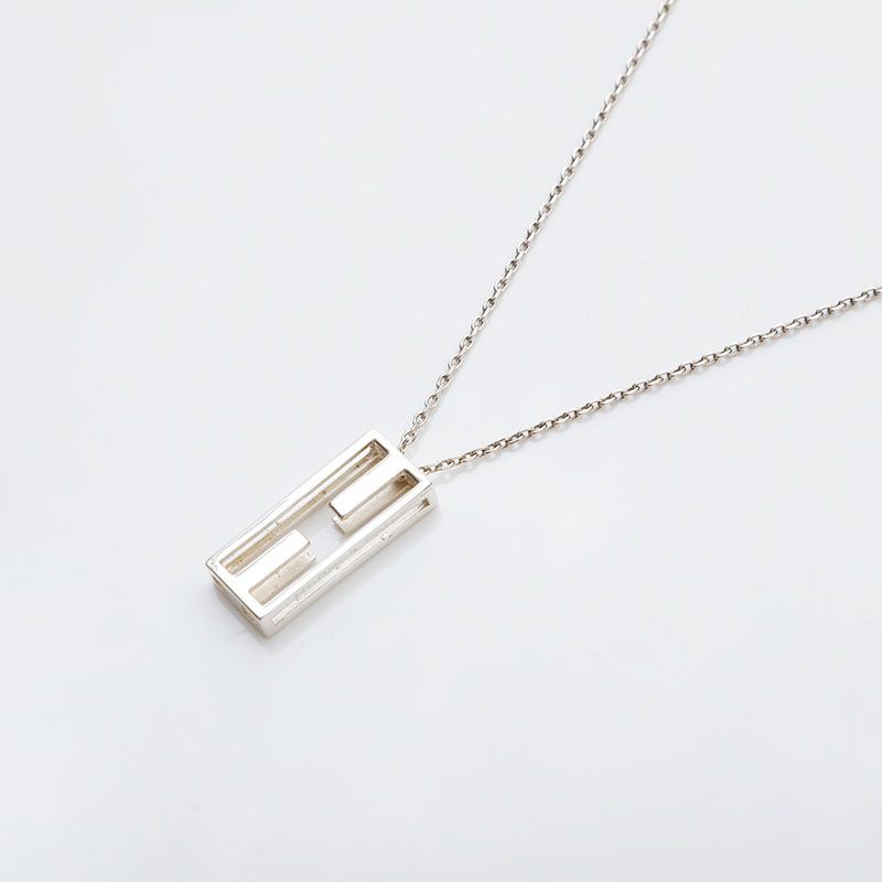 Hermes Necklace Logo Silver — view 2