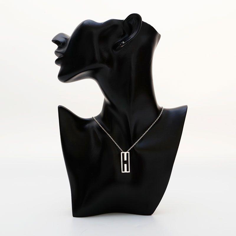 Hermes Necklace Logo Silver — view 8