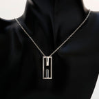 Hermes Necklace Logo Silver — view 9