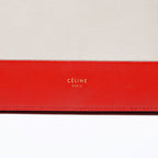 Celine Shoulder Bag Leather Frame Chain Red Beige — view 8