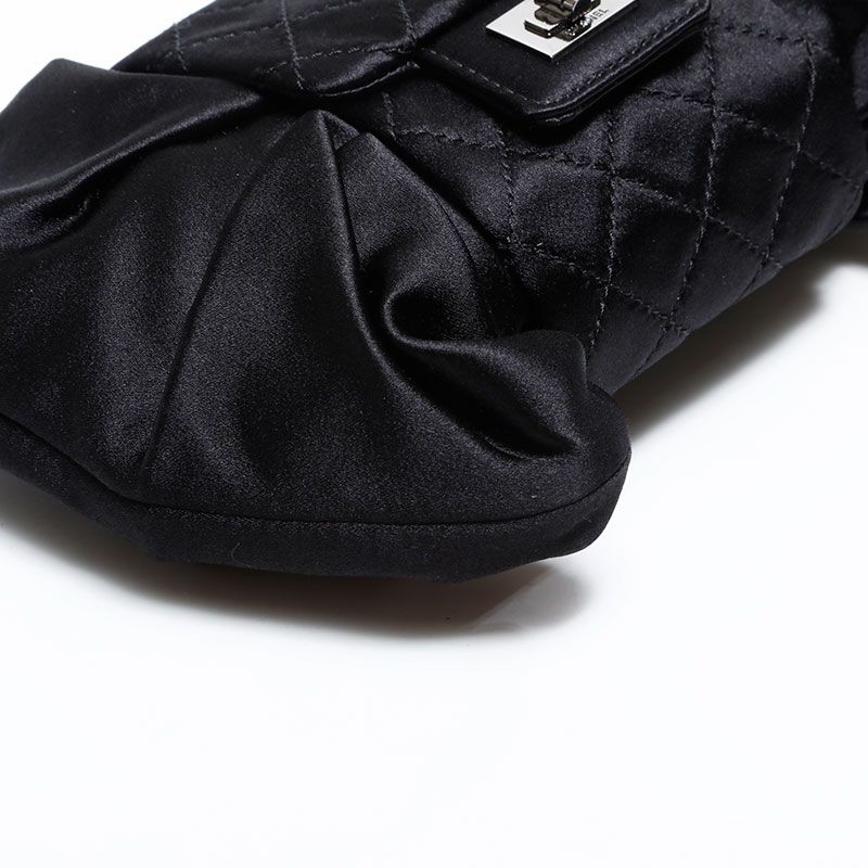 Chanel Shoulder Bag Satin Chain Ribbon — view 5