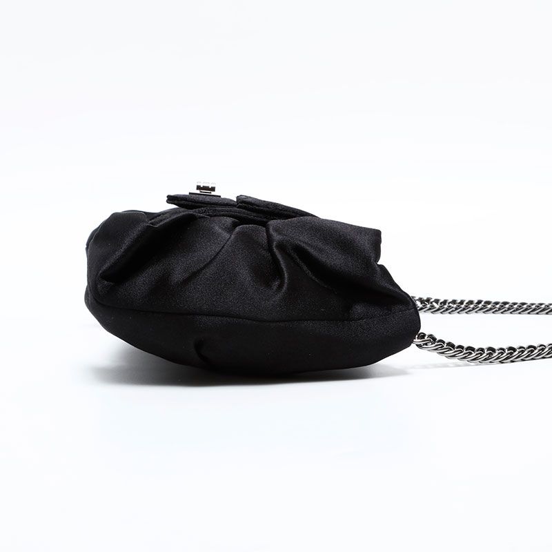 Chanel Shoulder Bag Satin Chain Ribbon — view 4