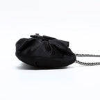 Chanel Shoulder Bag Satin Chain Ribbon — view 4