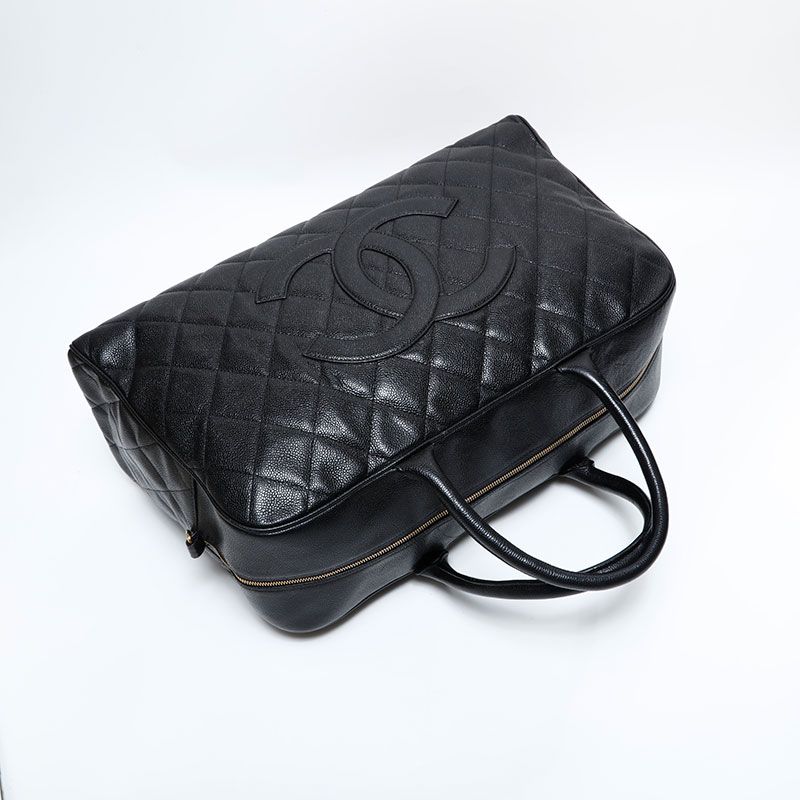 Chanel Boston Bag Caviar Leather Quilted — view 9