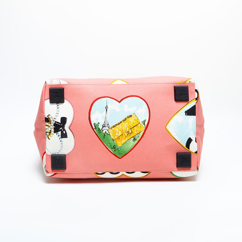 Chanel Tote Valentine Canvas — view 7