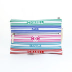 Chanel Clutch Cotton Canvas Multicolor CC Logo — view 6