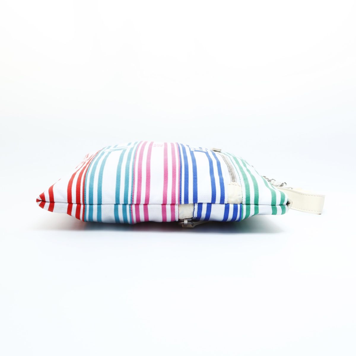 Chanel Clutch Cotton Canvas Multicolor CC Logo — view 8