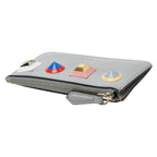 Fendi Studded Coin Case Key 8 Ap151 Gray Multicolor Leather — view 5
