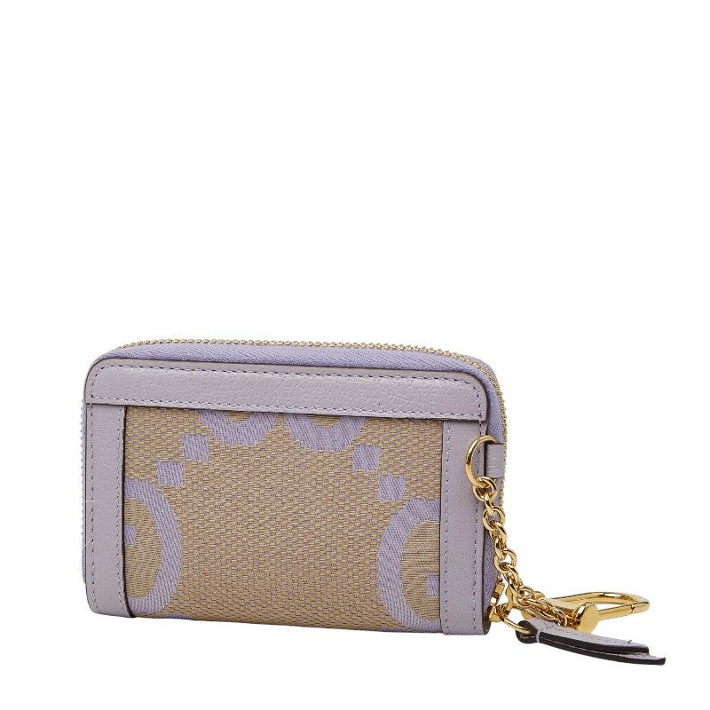 Gucci Jumbo Case Coin Beige Purple Canvas — view 3