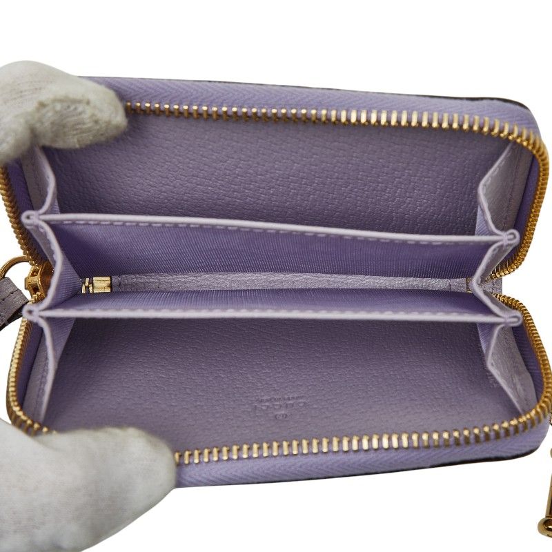 Gucci Jumbo Case Coin Beige Purple Canvas — view 7