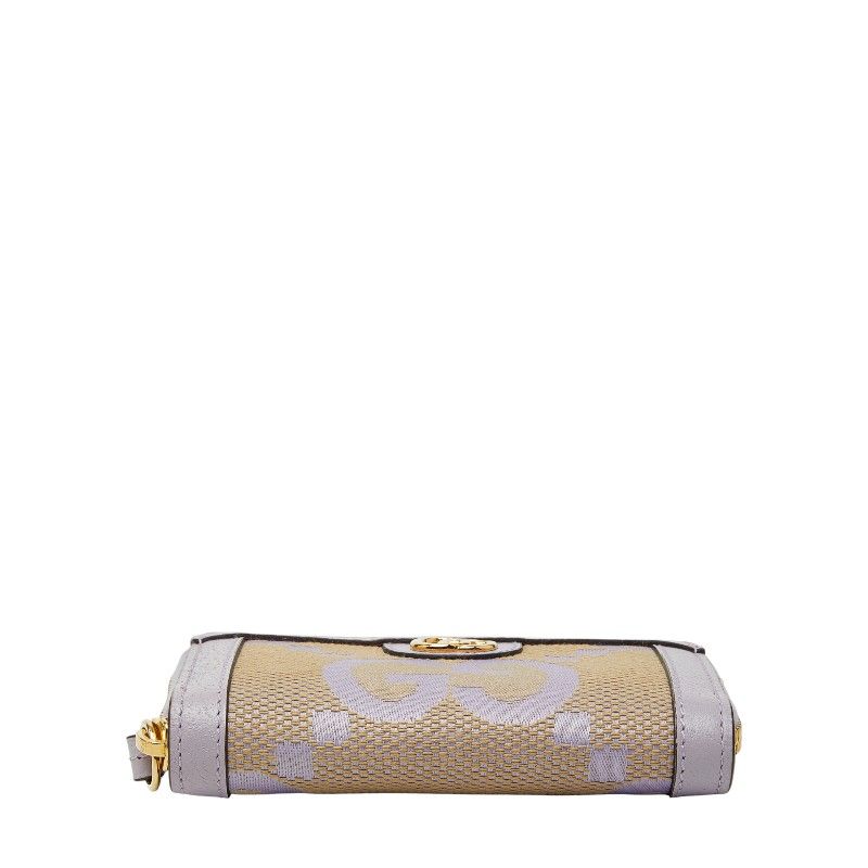 Gucci Jumbo Case Coin Beige Purple Canvas — view 4