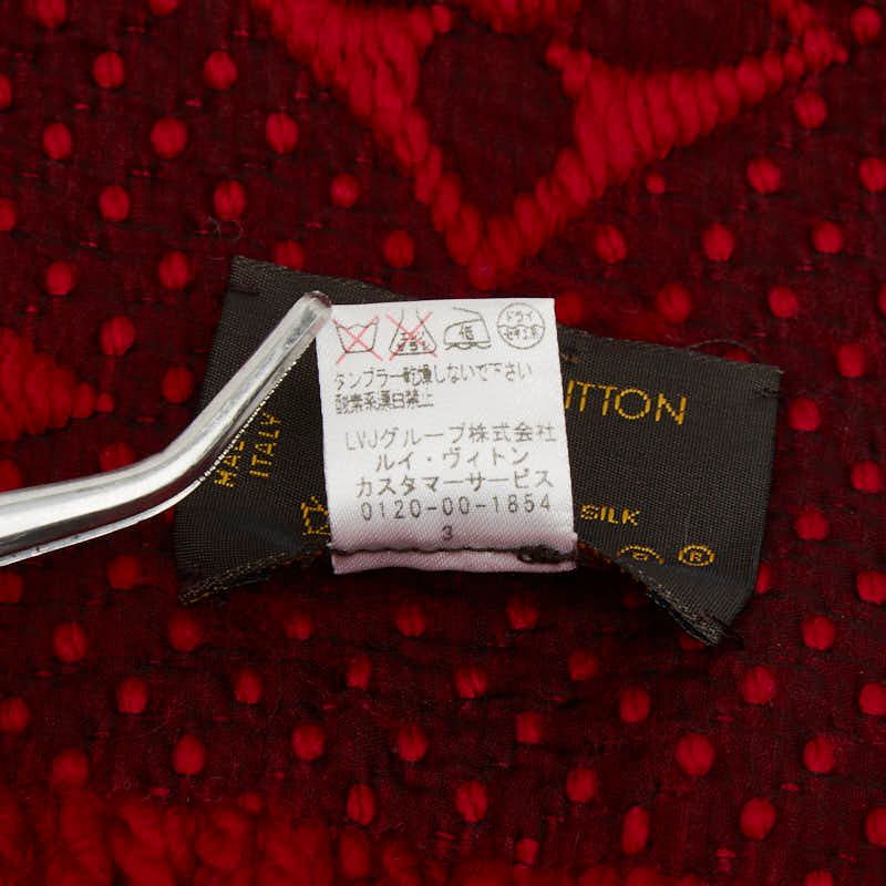 Louis Vuitton Echarpe Logomania Red Wool Silk — view 4