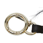 Fendi Monster Bag Charm Key Holder Yellow Black Fa Leather — view 3