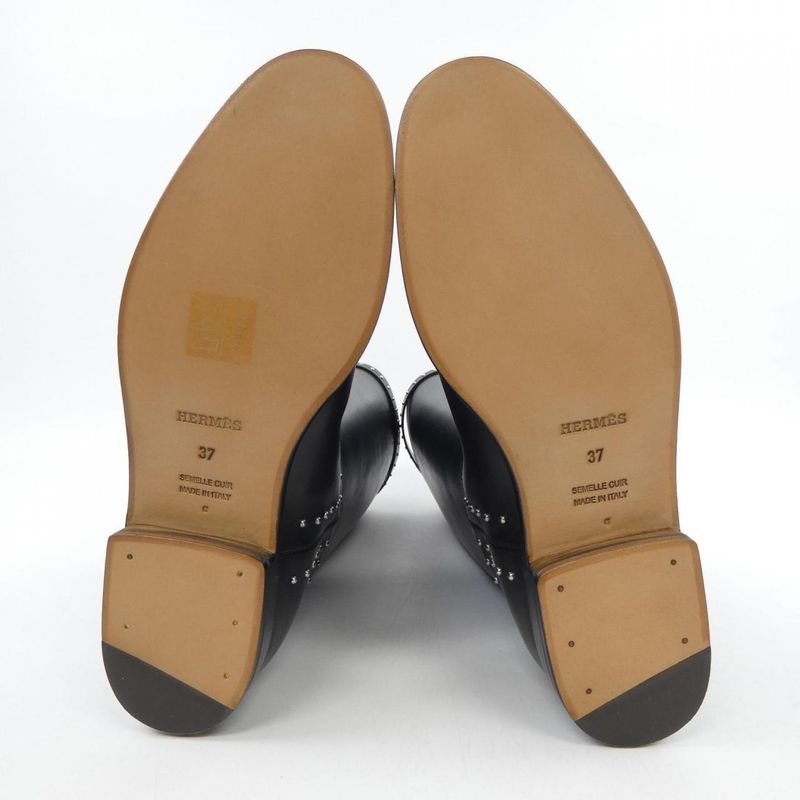 Hermes Long Size 37 Black Boots — view 4