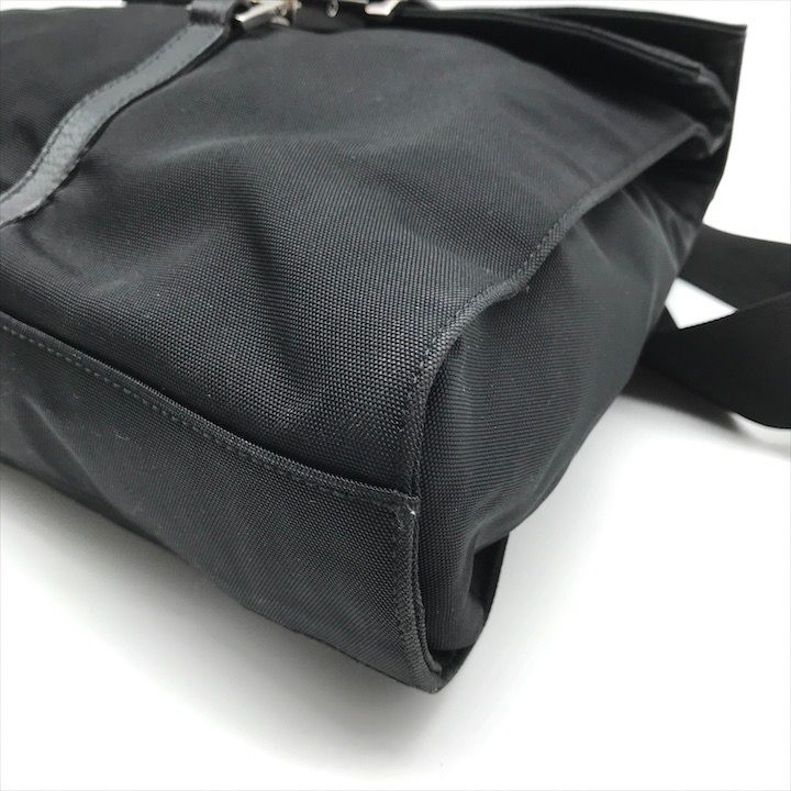 Gucci Nylon Canvas Jackie Silver Backpack Black — view 5