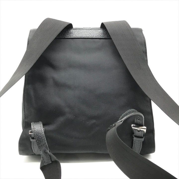 Gucci Nylon Canvas Jackie Silver Backpack Black — view 2