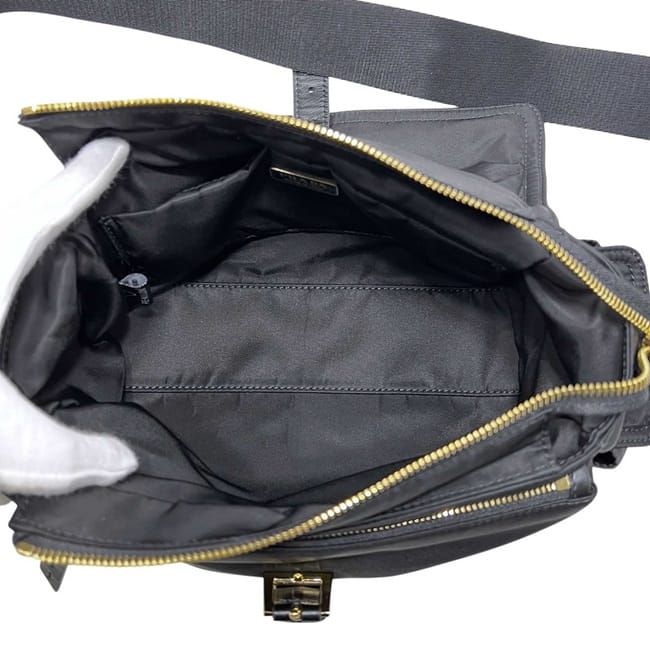 Prada Shoulder Bag Explorer Medium Black Nero — view 8