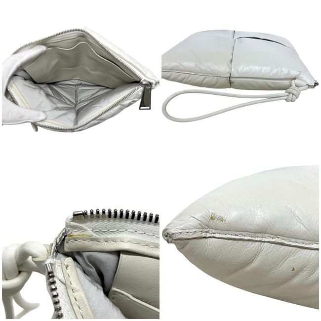 Bottega Veneta Clutch Bag White Maxi Intre — view 4