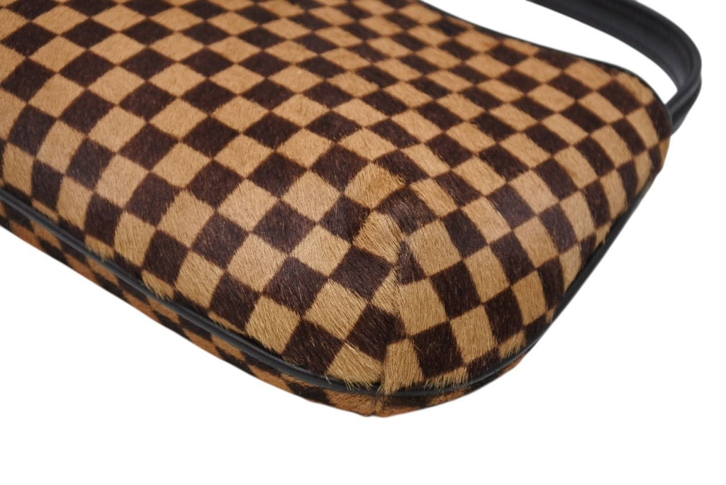 Louis Vuitton Damier Sauvage Tiger Handbag Calf Hair Leather Brown Gold — view 7