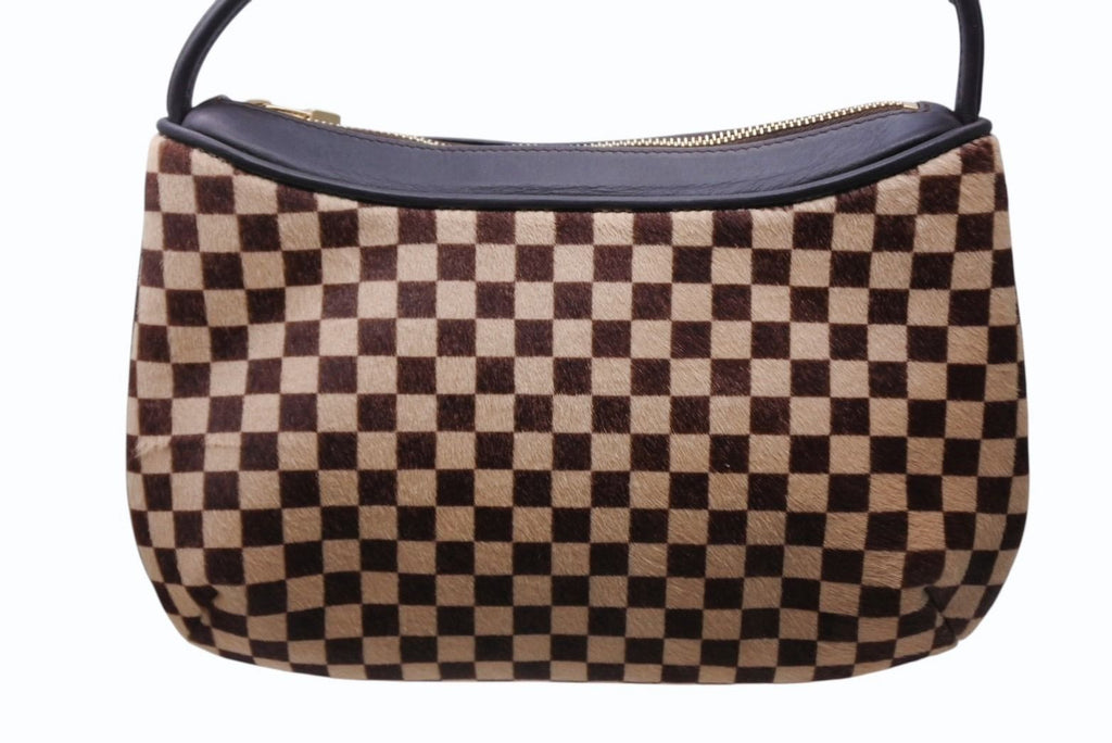 Louis Vuitton Damier Sauvage Tiger Handbag Calf Hair Leather Brown Gold — view 2