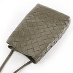 Bottega Veneta Intrecciato Leather Shoulder Bag in Khaki with Dust — view 7