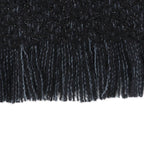 Chanel Cashmere Blend Coco Mark Embroidered Lame With Fringe Large Shawl Black — view 8