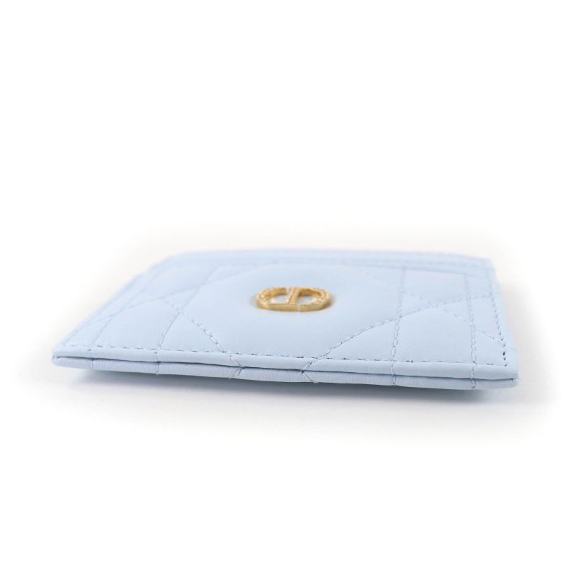 Christian Dior 25 AW Caro Freesia Crystal Card Holder Lambskin Case — view 5