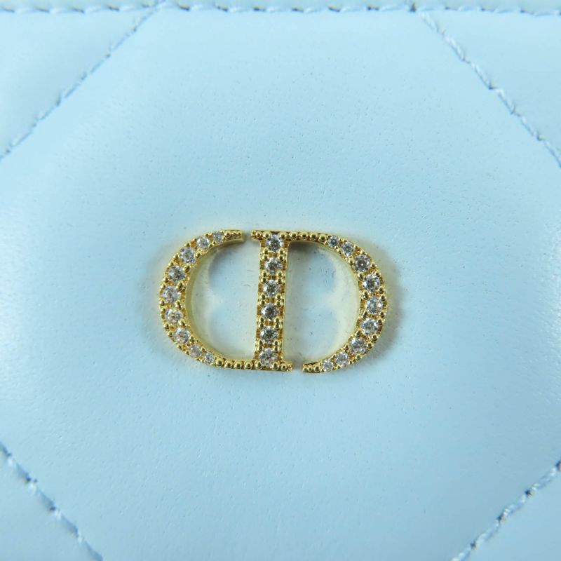 Christian Dior 25 AW Caro Freesia Crystal Card Holder Lambskin Case — view 7