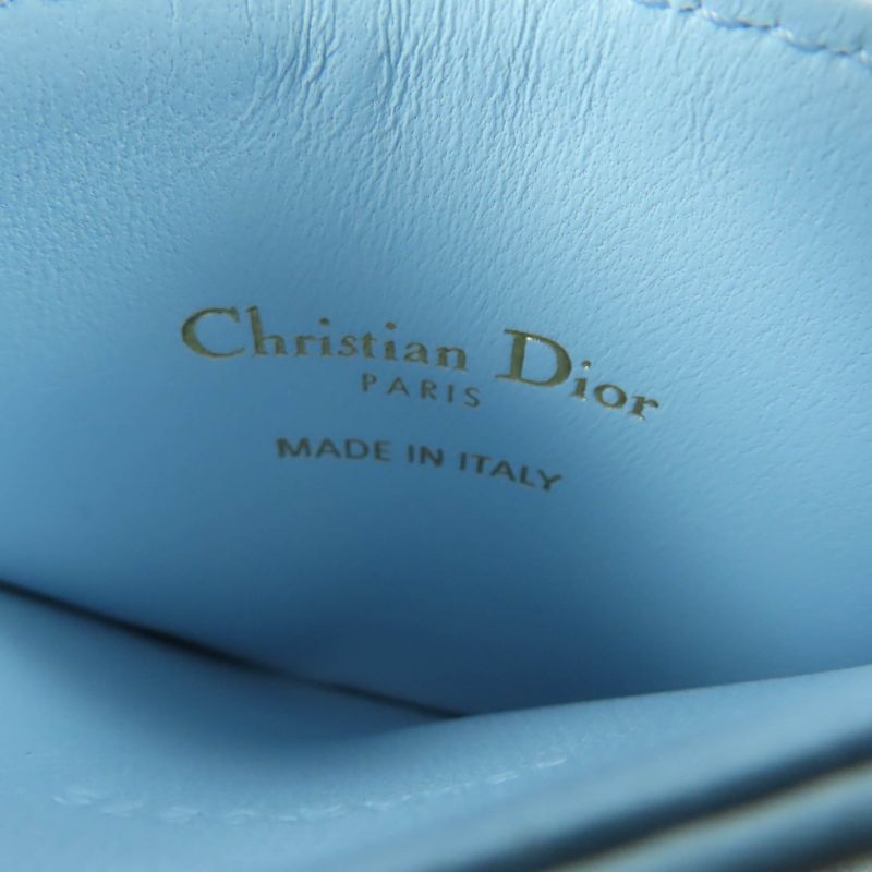 Christian Dior 25 AW Caro Freesia Crystal Card Holder Lambskin Case — view 8