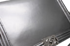 Chanel Boy Chain Shoulder Bag CC Logo Calfskin Silver — view 6