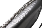 Chanel Boy Chain Shoulder Bag CC Logo Calfskin Silver — view 4