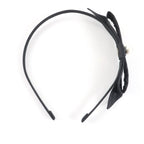 Chanel 25 P Aaa845 Coco Mark Ribbon Headband With Faux Pearl Hair Accessory — view 5