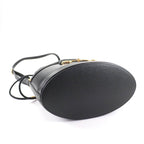 Gucci Hosebit Leather Bucket Bag Shoulder Black Gold Hardware — view 5