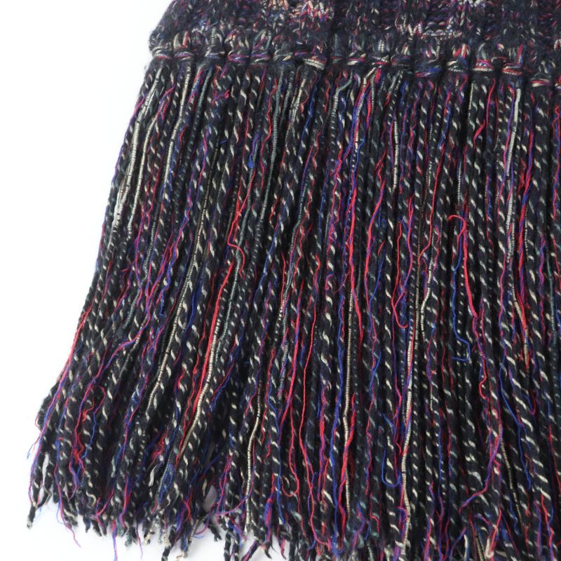 Chanel 07 A Wool Angora Cashmere Blend Coco Mark Knit Scarf — view 5
