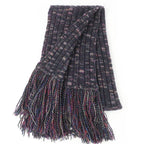 Chanel 07 A Wool Angora Cashmere Blend Coco Mark Knit Scarf — view 2