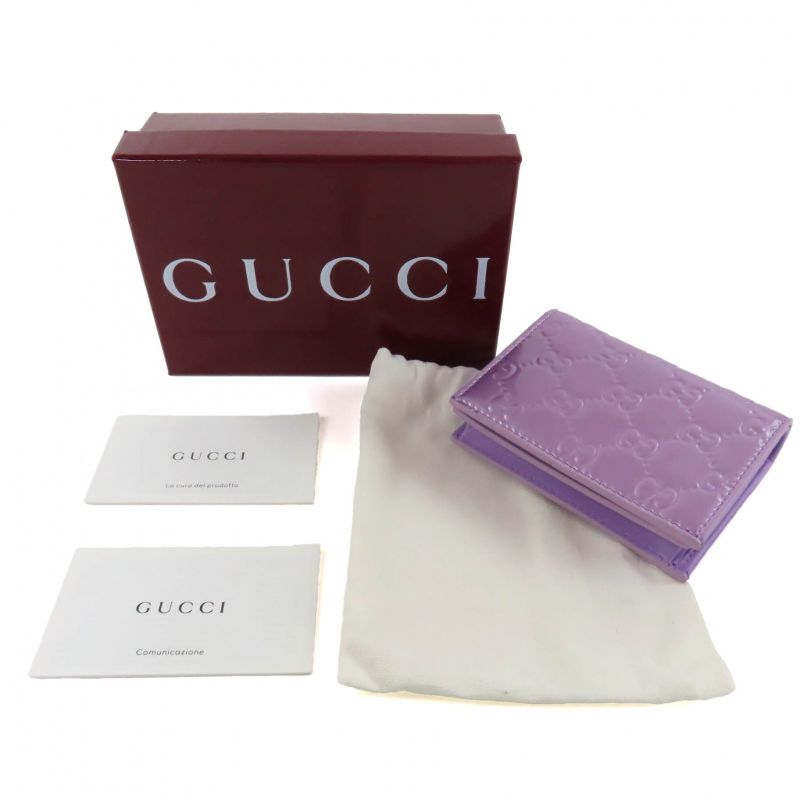 Gucci Guccissima Pink Leather Bifold Wallet — view 2