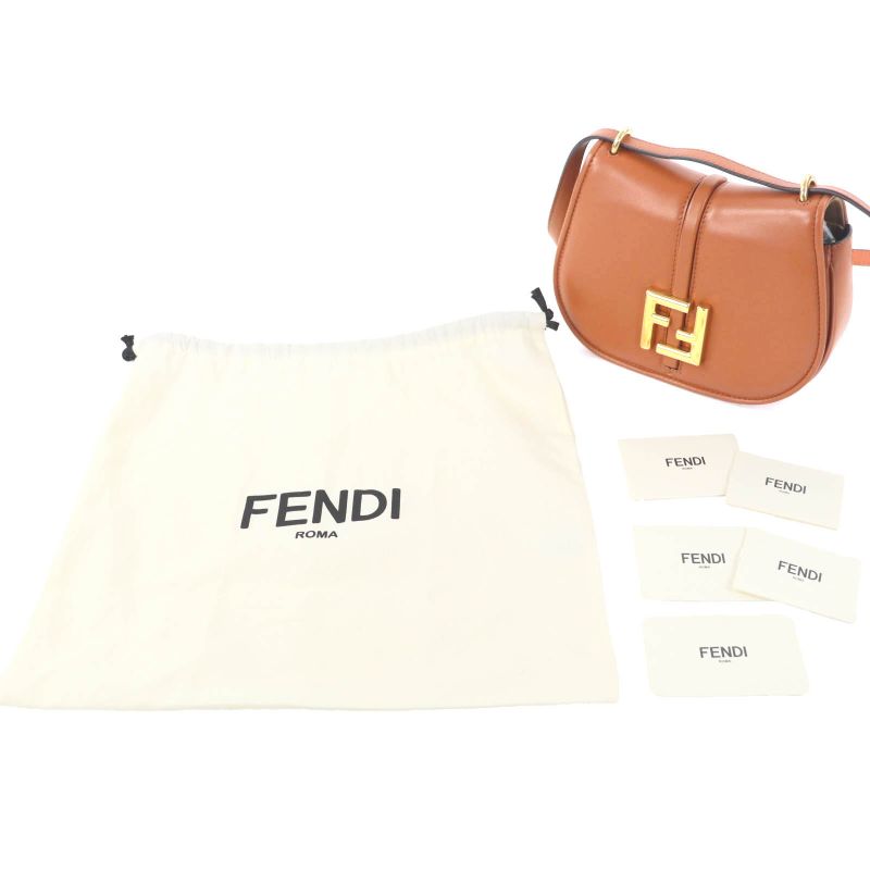 Fendi 8 Bs082 Camon Small With FF Logo Hardware Leather Satchel Bag — view 3