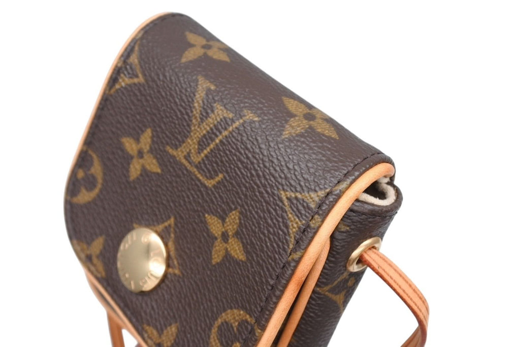 Louis Vuitton Pochette Cancun Shoulder Pouch Bag Monogram Gold — view 5