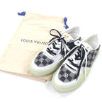 Louis Vuitton Oriline Leather Low Cut Sneakers White Black — view 2